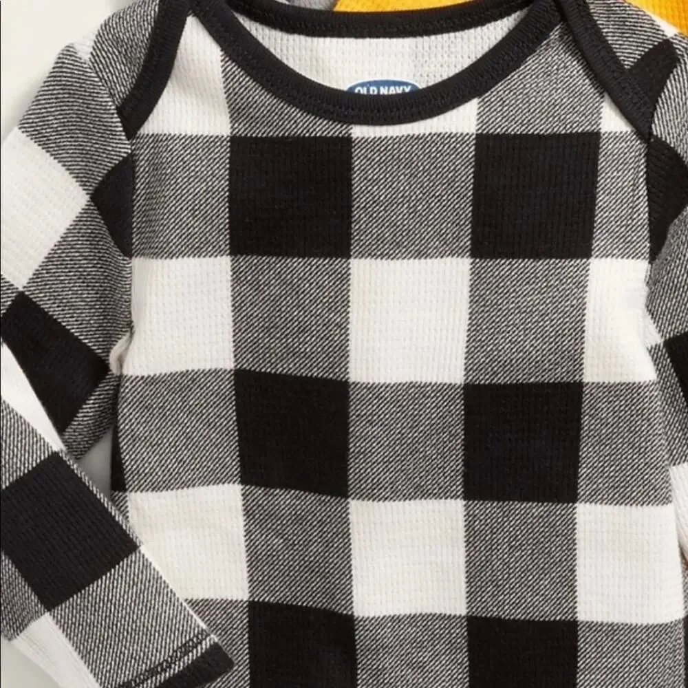 Old Navy 2 Plaid Bodysuits 3-6m